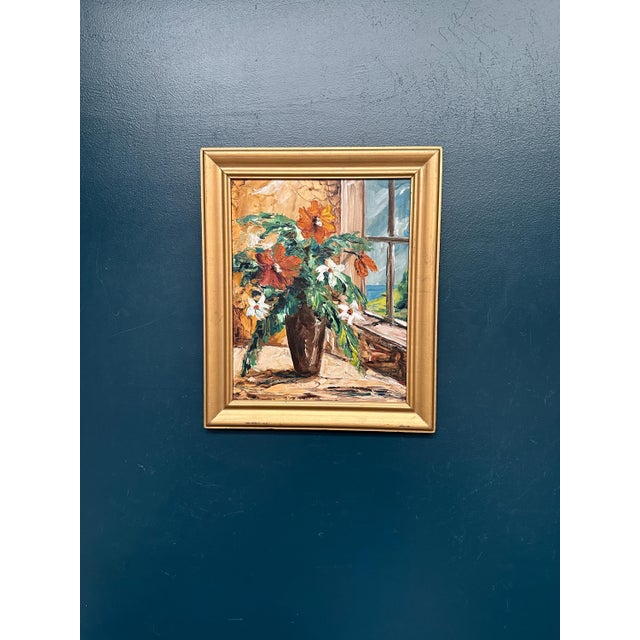 Magnus Tull, Flower Painting, 1950s, Oil on Board, Framed For Sale - Image 12 of 13