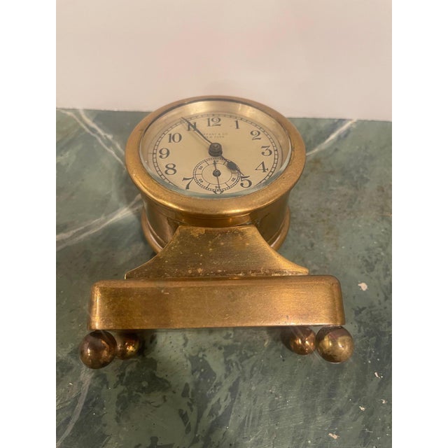Bronze Tiffany & Co. Bronze Desk Clock, Early 20th century For Sale - Image 8 of 9