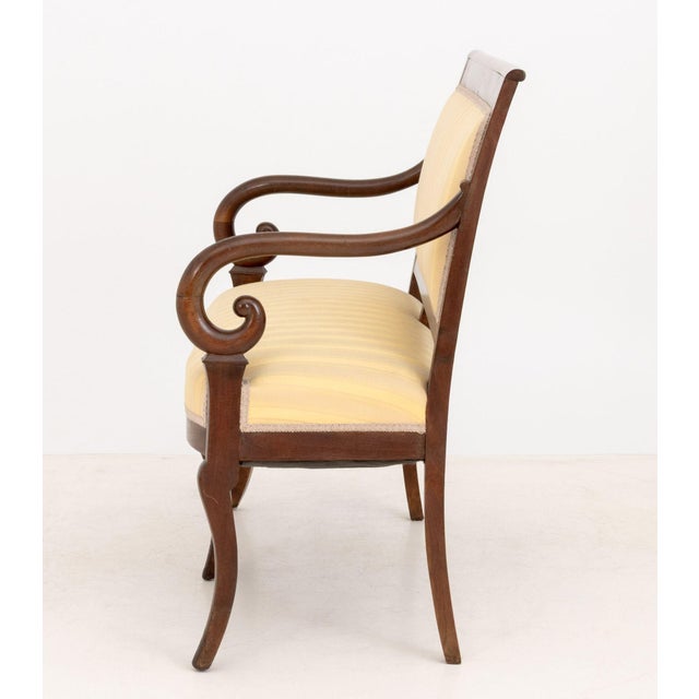 Louis Philippe Style Upholstered Mahogany Settee For Sale In New York - Image 6 of 7