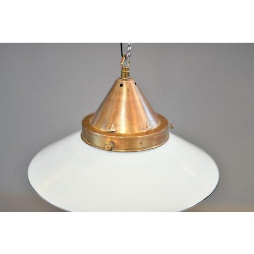 Opaline Glass Pendant Light from Dr Ing Schneider & Co. For Sale - Image 5 of 8