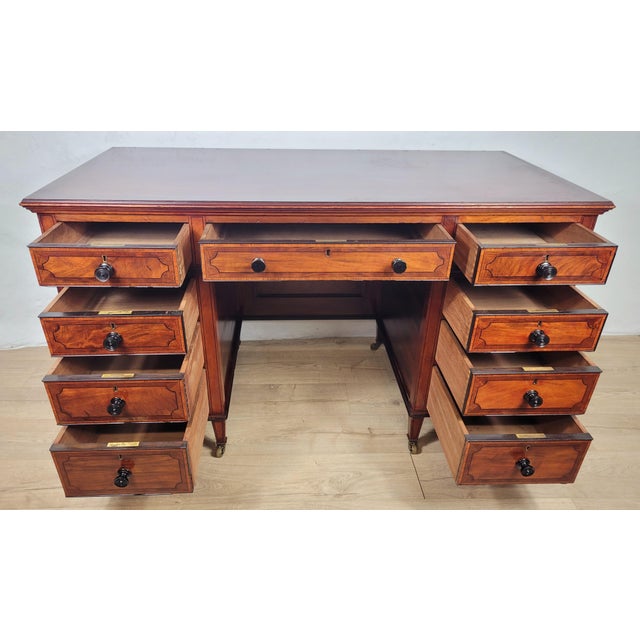 This is an exquisite Victorian writing desk that adds historical character to the home office or living room décor. Circa...
