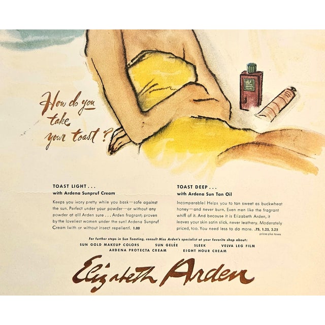 Mid-Century Modern 1948 Original Mid-CenturyBeach Advertisement Print For Sale - Image 3 of 3