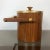 Gold Metal & Teak Ice Bucket Holder, Italy, 1960s For Sale - Image 6 of 14