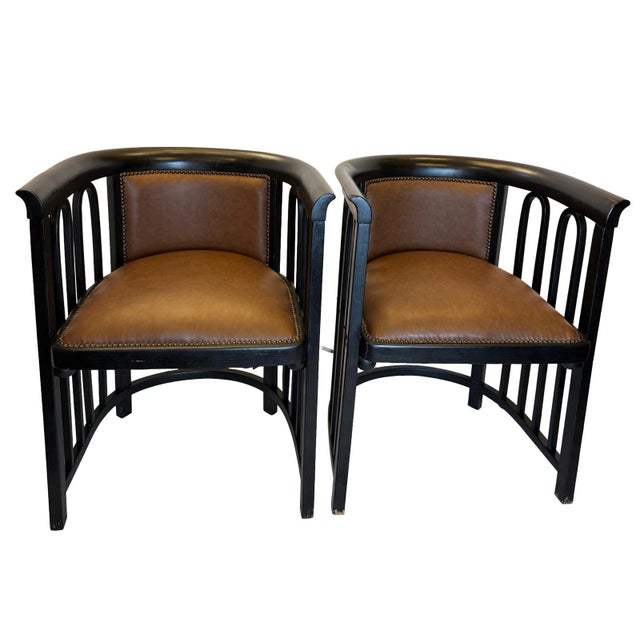 Black Vienna Secession Bentwood Salon Suite by Josef Hoffmann for Jacob & Josef Kohn, 1890s, Set of 3 For Sale - Image 8 of 13