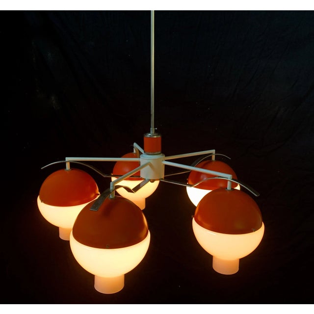 Fantastic chandelier of about 1960, all original and with electrical system redone. Attributed to the Stilnovo company,...