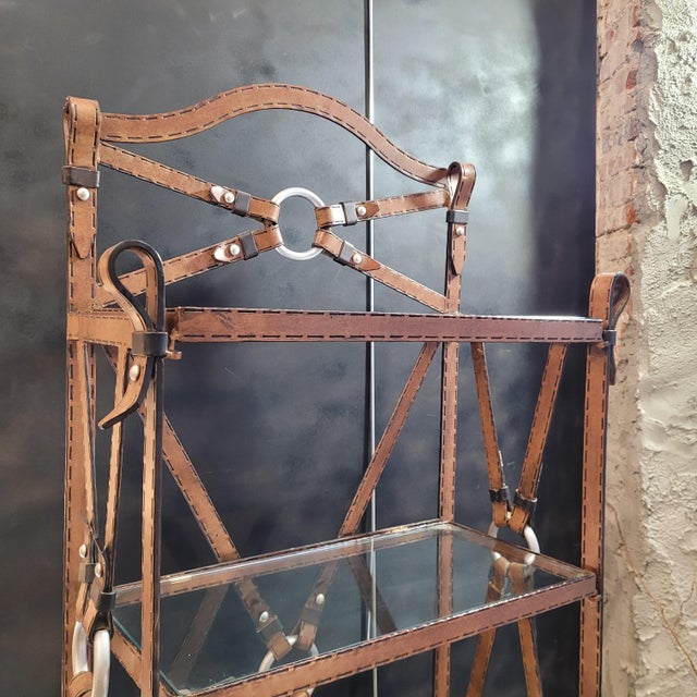 Vintage Display Case in Wrought Iron by Jacques Adnet for Hermès, 1970s For Sale - Image 9 of 18