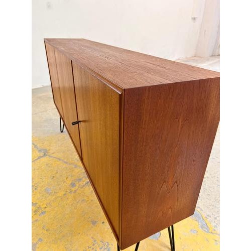 Brown Teak Sideboard on Hairpin Legs from RT ​​möbel For Sale - Image 8 of 11
