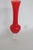 Mid-Century Modern Ruby Red Glass Vase With Clear Cut Pedestal Base Mid Century Modern Style 4883b For Sale - Image 3 of 13