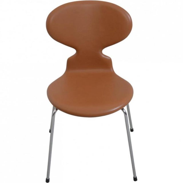 Ant Chairs in Cognac Leather by Arne Jacobsen, 1990s, Set of 6 For Sale - Image 3 of 18