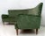 Forest Green Mid-Century Italian Velvet & Damask Sofa, 1950s For Sale - Image 8 of 12