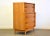 A mid century modern oak tall dresser with inset pulls made by Kent Coffey Forum. Professionally refinished. 40” wide....