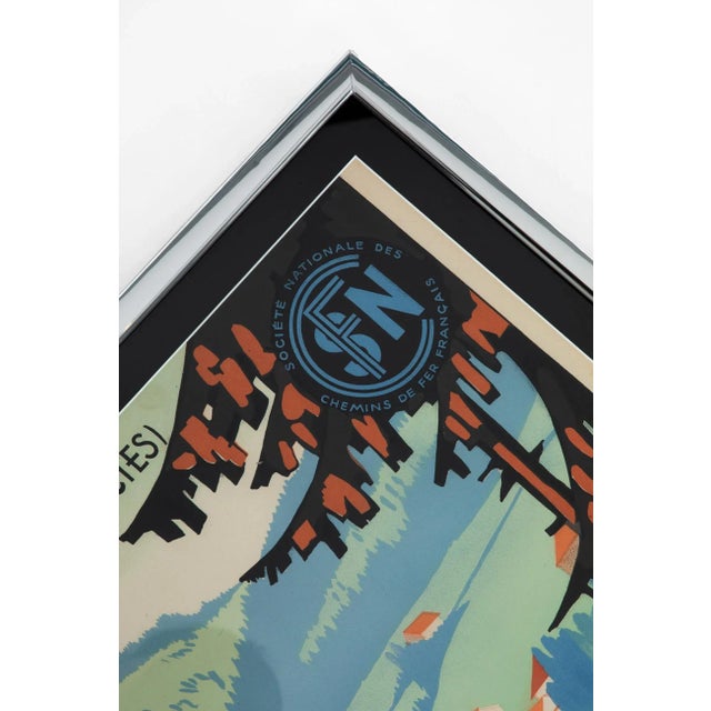 1930s Vintage Plumbieres Les Bains Poster For Sale - Image 5 of 8