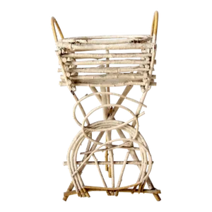 Antique Adirondack Twig Planter Table