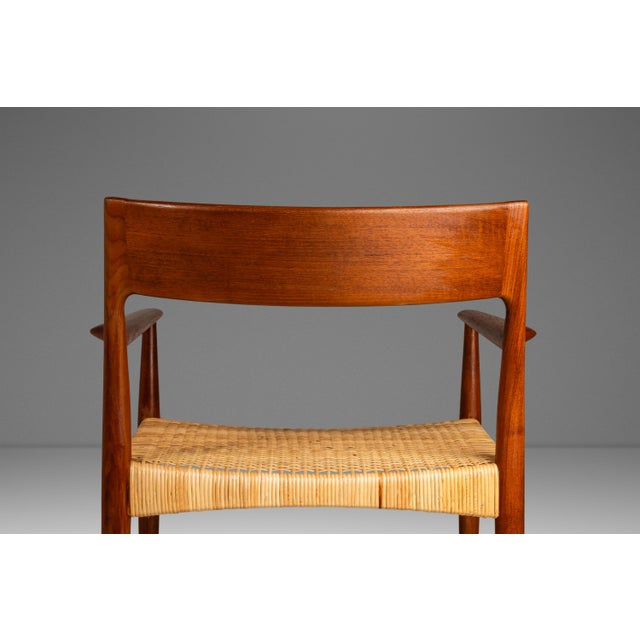 Early Danish Modern Armchair Attributed to Enjar Larsen & Aksel Bender Madsen for Willy Beck, Denmark, Circa 1950s For Sale - Image 9 of 12