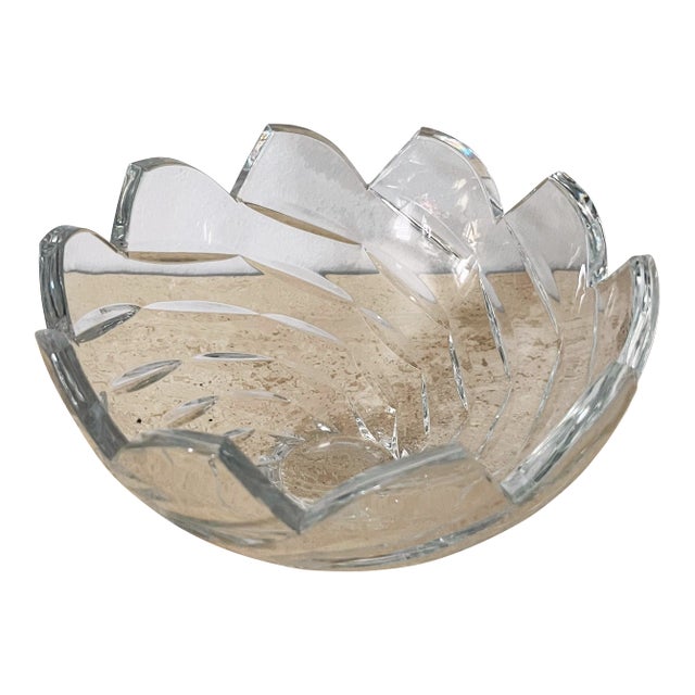 Vintage Mid-Century Mikasa Crystal Bowl For Sale