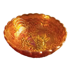 1960s Imperial Carnival Glass Marigold Grape Pattern Decorative Bowl