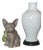 French Bulldog Cookie Jar in Taupe For Sale
