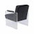 Modern Black Leather and Lucite Armchair For Sale - Image 4 of 9