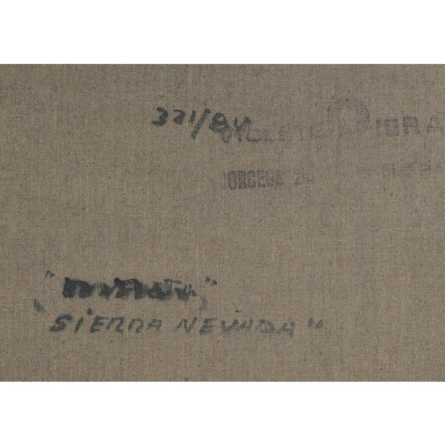 Blue José Luis Casañé Puig, Sierra Nevada Landscape, Oil on Canvas, Framed For Sale - Image 8 of 9