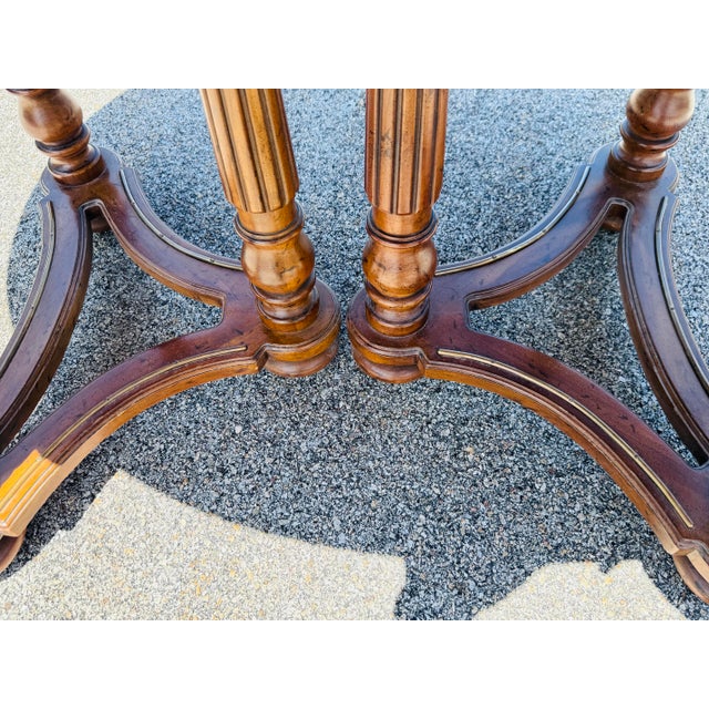 1960s Vintage 1960s Drexel Heritage Mahogany Oval Dining Table & 4 Cane Back Chairs For Sale - Image 5 of 13
