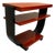 1940s Two-Tone Geometric Art Deco Side Table Attributed to Gilbert Rohde for Brown Saltman For Sale