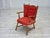 Scandinavian Armchair in Red Wool and Beech, 1960s For Sale - Image 10 of 18