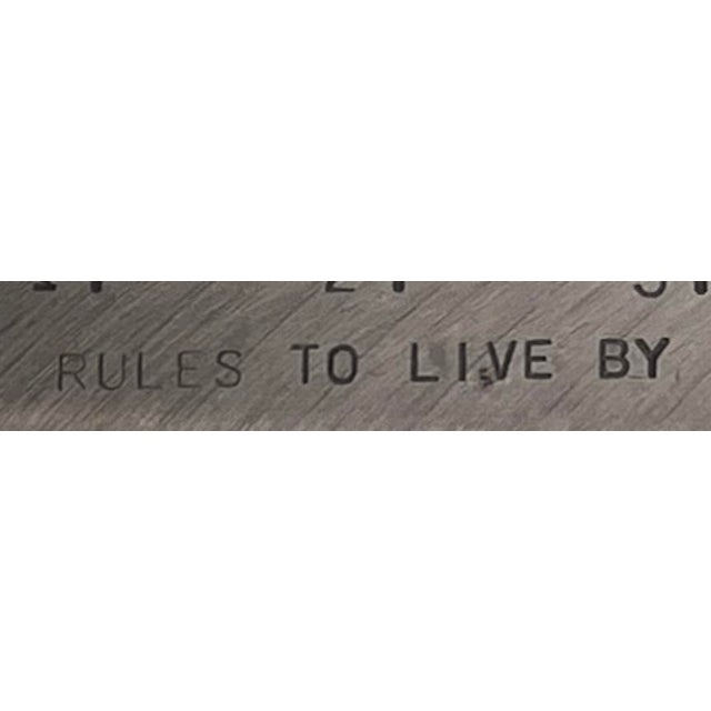 Stainless Ruler With a Quote by Horace, the Roman Poet For Sale - Image 4 of 5