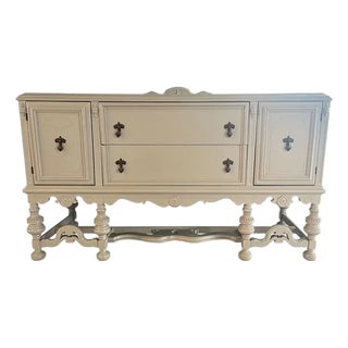 70" Finished Framed 2 Drawer 2 Door Vintage Buffet For Sale