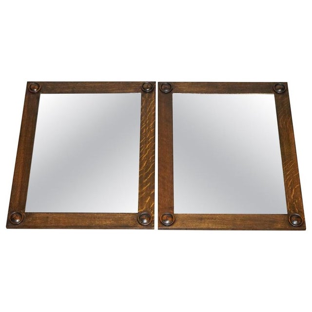 Antique Jacobean Style Rectangular Wall Mirrors, 1900s, Set of 2 For Sale - Image 10 of 10