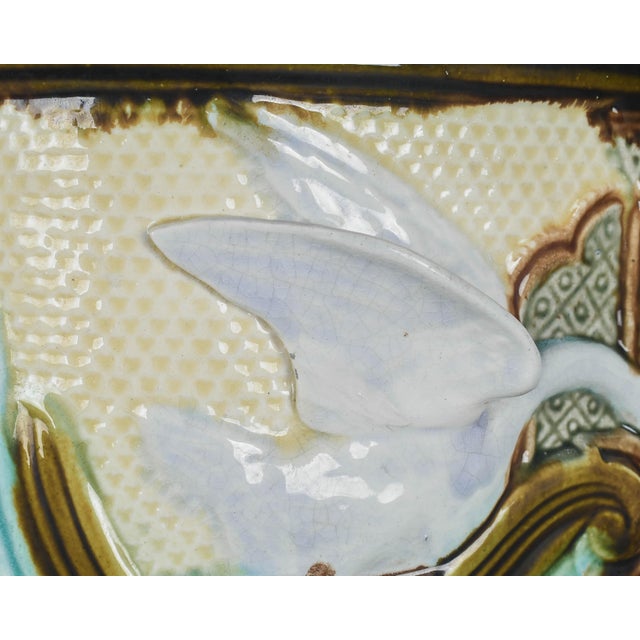 19th Century French Onnaing Barbotine Jardiniere For Sale - Image 10 of 11