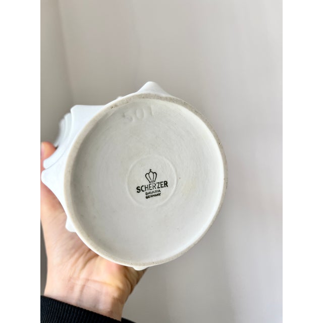 Vintage Op Art design vase, model Spike 501, produced in Germany by Scherzer between the late 1960s and early 1970s. The...