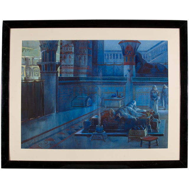 1910s Vittorio Pisani, Neoclassical Artwork, 1913, Watercolor For Sale - Image 5 of 5