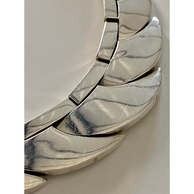 Sterling Silver Taxco Interlocking Shingle Scale Necklace (After Antonio Pineda) For Sale - Image 18 of 18