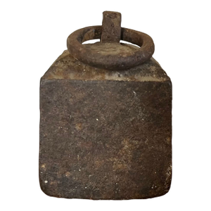 Small Antique 19th Century American Cast Iron Carriage Weight Horse Tether Hitching Post Doorstop or Paperweight