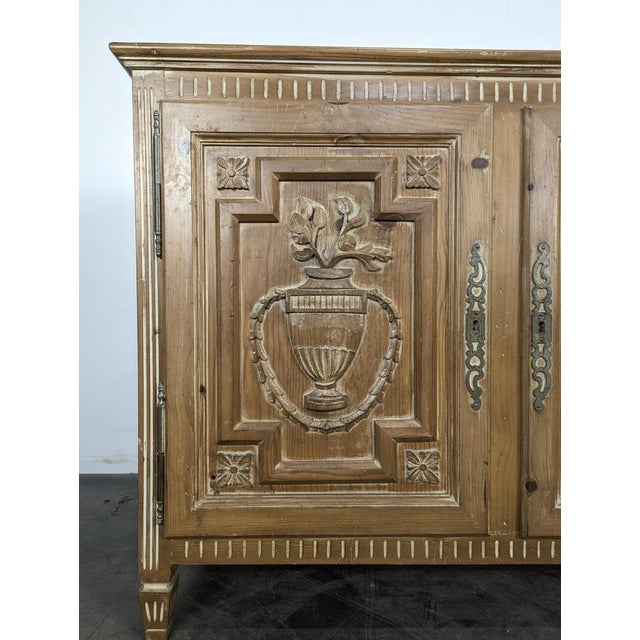Directoire Style Sideboard in Canted Pine For Sale - Image 4 of 8