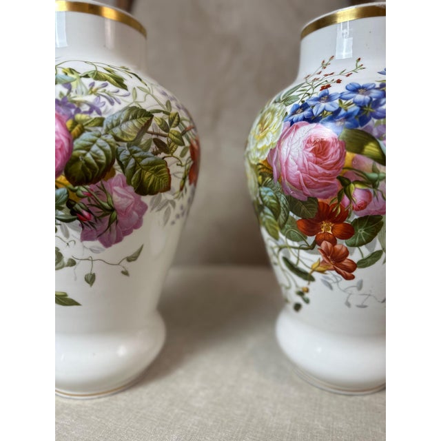 Antique Porcelain Vases, 1850, Set of 2 For Sale - Image 4 of 16