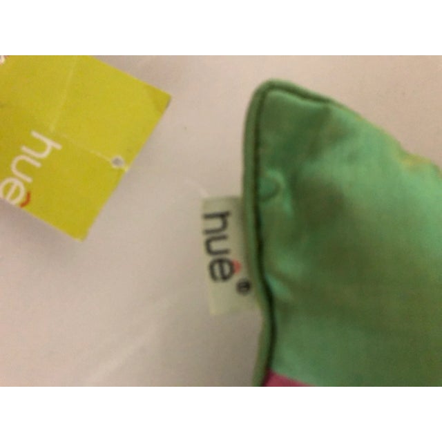 Set of 3 Pink & Green Silk Polka Dot Pillows For Sale - Image 9 of 10