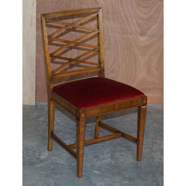 Suite of four Swedish walnut & beech wood dining chairs A good looking and well made suite, they are vintage and have...