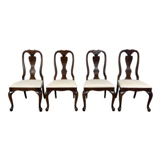 Vintage Crawford Furniture MFG Heirloom Queen Anne Dining Side Chairs - Set of 4 For Sale