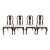 Vintage Crawford Furniture MFG Heirloom Queen Anne Dining Side Chairs - Set of 4 For Sale