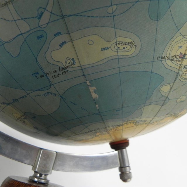 Rath Globe of Papier-Mâché on a Wooden Base, 1960s For Sale - Image 12 of 18
