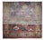 This central Persian Char Mahal district village scatter shows a Scali form escutcheon pattern in ecru, red, navy medium...