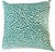 Custom 22" pillows in a Kravet aqua/ivory cheetah fabric. Tapered corners and hidden zipper. Includes feather/down...
