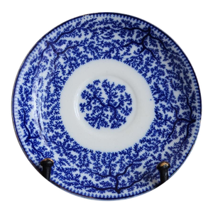 Blue Staffordshire Plate by Fibre Pottery, England
