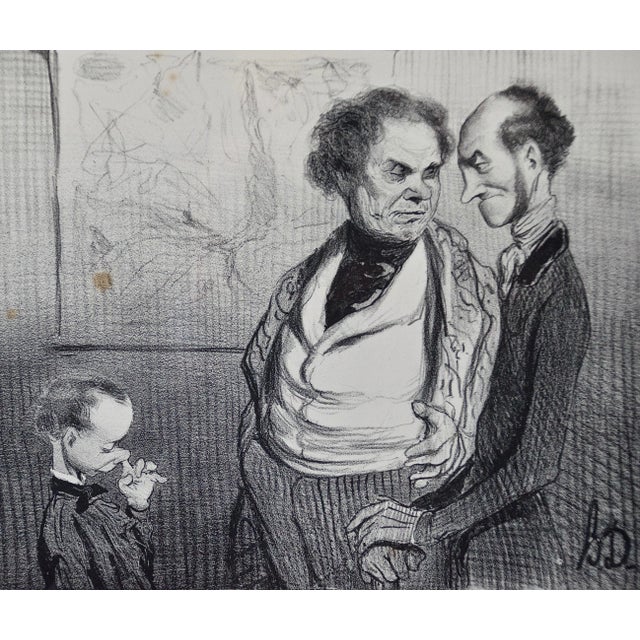 Figurative Honoré Daumier A Rare 19th Century Honore Daumier Caricature from the "Types Parisiens" Series, 1840 For Sale - Image 3 of 6