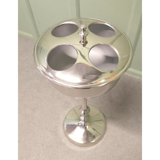 Mid-Century Chrome Floor-Standing Ice Bucket, 1970 For Sale - Image 4 of 8