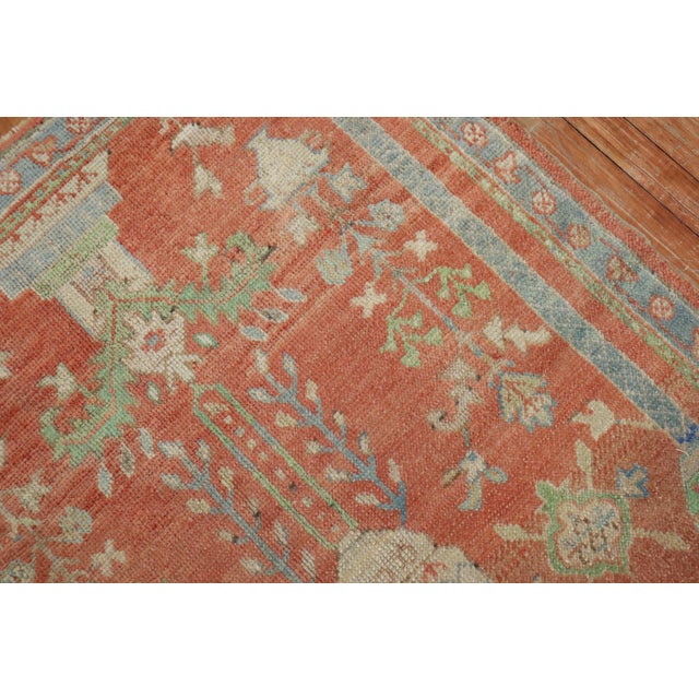 Antique Zabihi Collection Turkish Oushak Prayer Rug - 3'8" x 4'11" For Sale - Image 10 of 11
