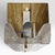 Mid-Century Modern Textured Ice Glass and Brass Wall Sconces, 1970s, Set of 2 For Sale - Image 3 of 7