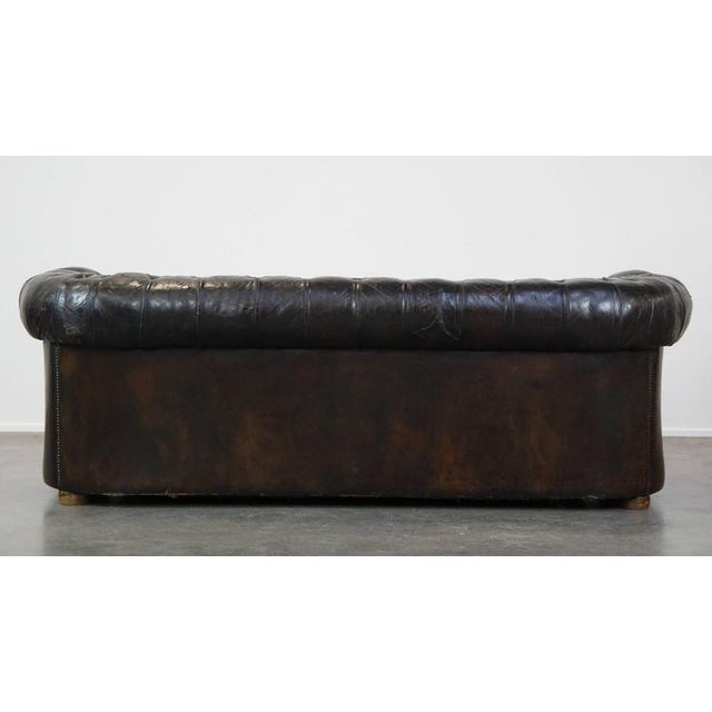 Cowhide 3-Seater Chesterfield Sofa For Sale - Image 3 of 18