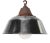 Vintage Industrial Black Enamel Pendant Lights in Cast Iron and Clear Glass For Sale